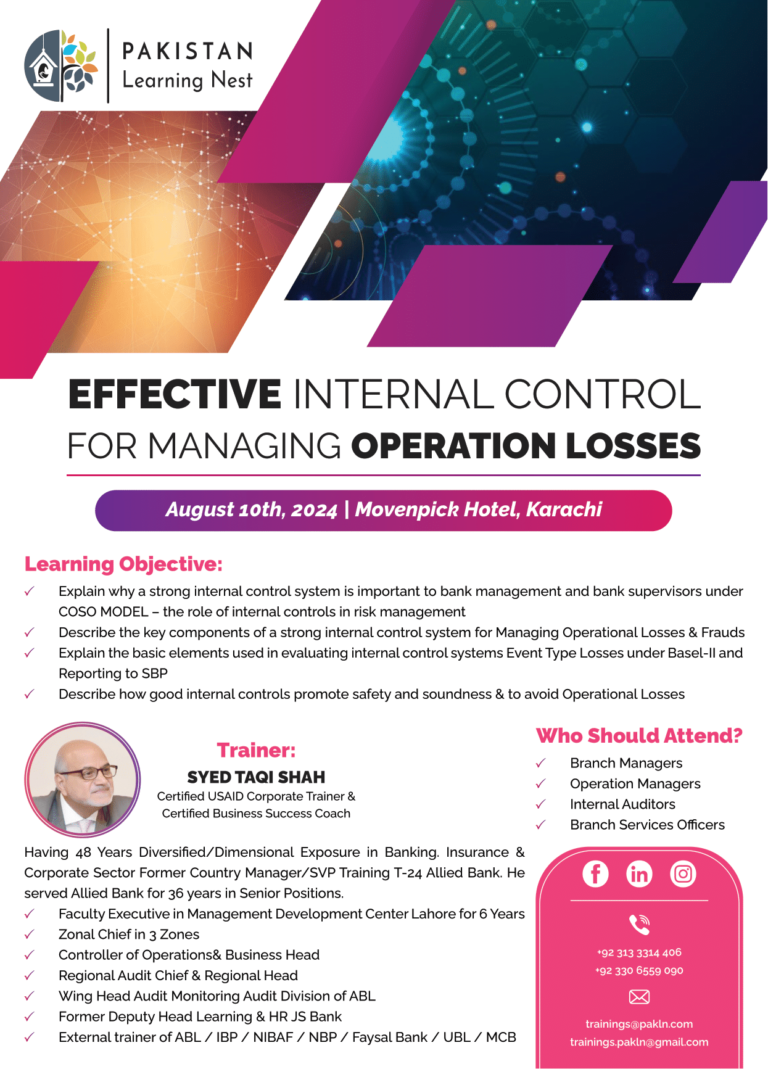 Effecting internal control for managing operation losses copy (2)-1